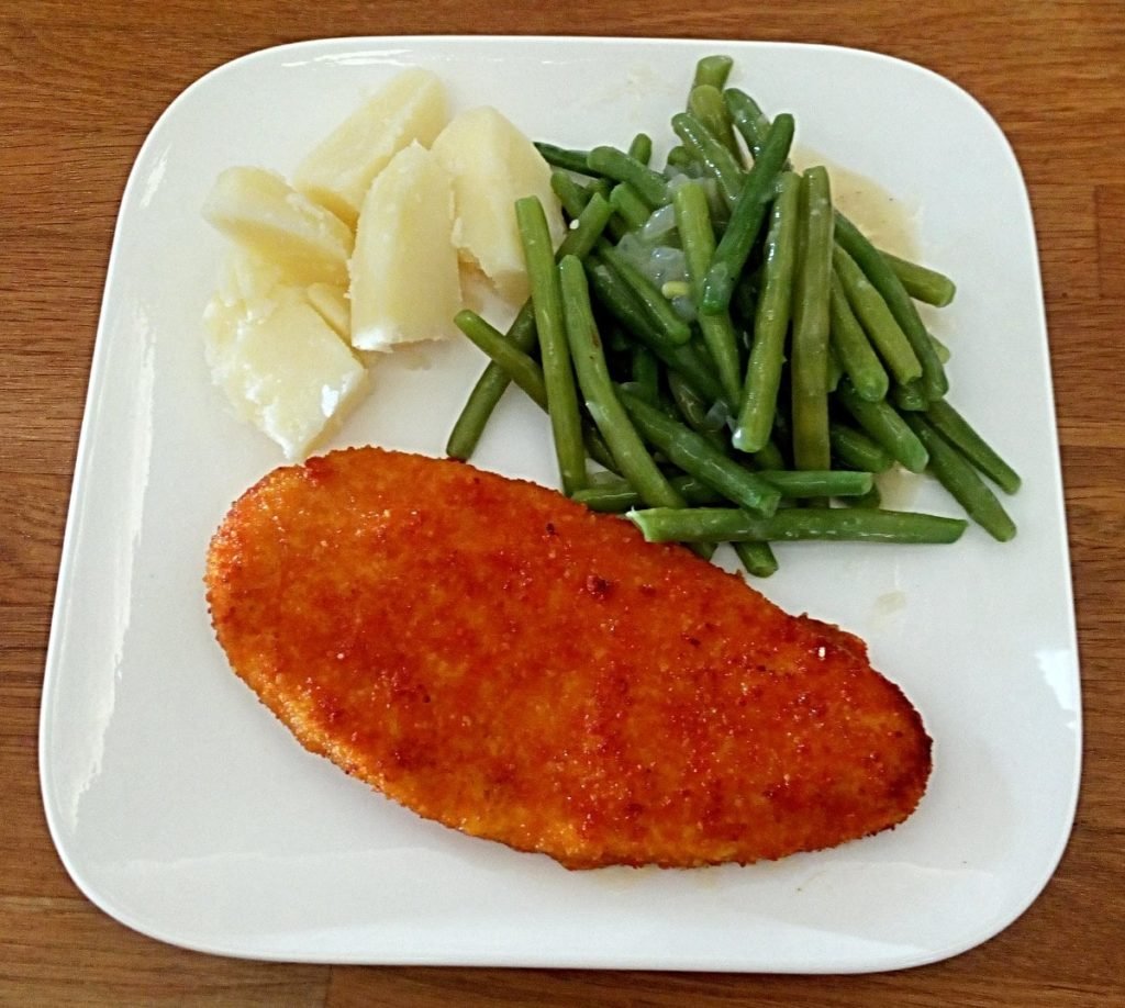 prinsesboontjes met schnitsel